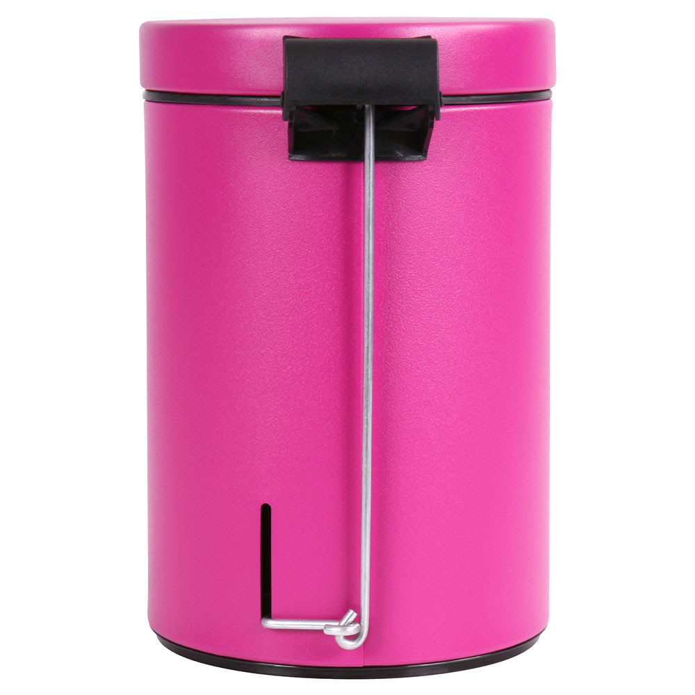 Poubelle salle de bain à pédale 3L Rose Pitaya