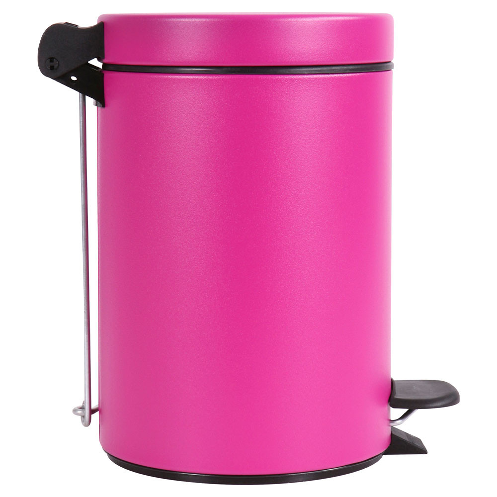 Poubelle salle de bain à pédale 3L Rose Pitaya