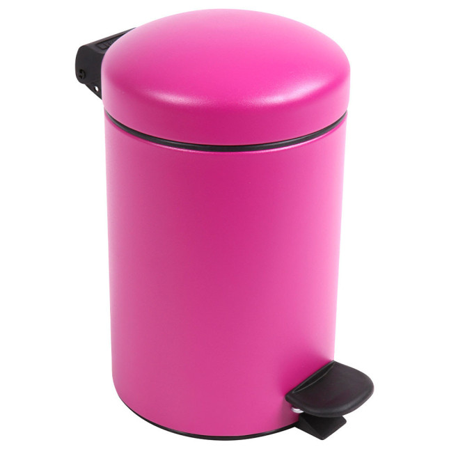 Poubelle salle de bain à pédale 3L Rose Pitaya