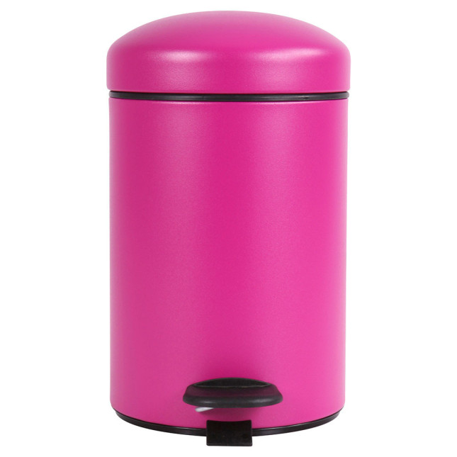 Poubelle salle de bain à pédale 3L Rose Pitaya
