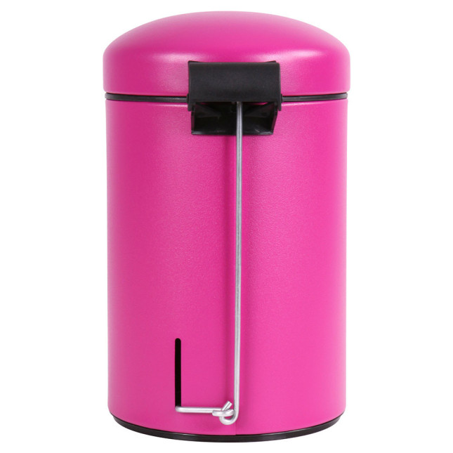 Poubelle salle de bain à pédale 3L Rose Pitaya