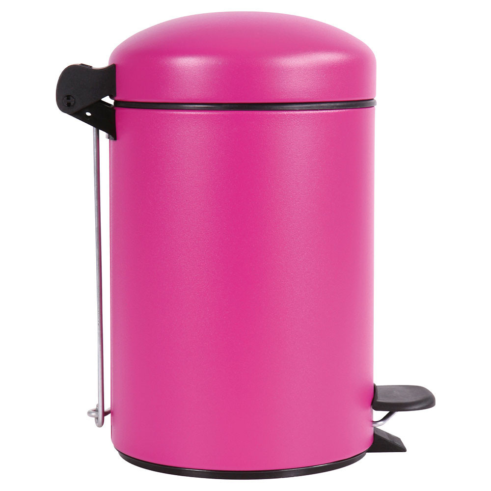 Poubelle salle de bain à pédale 3L Rose Pitaya