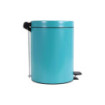 Poubelle salle de bain à pédale 5L Bleu Turquoise
