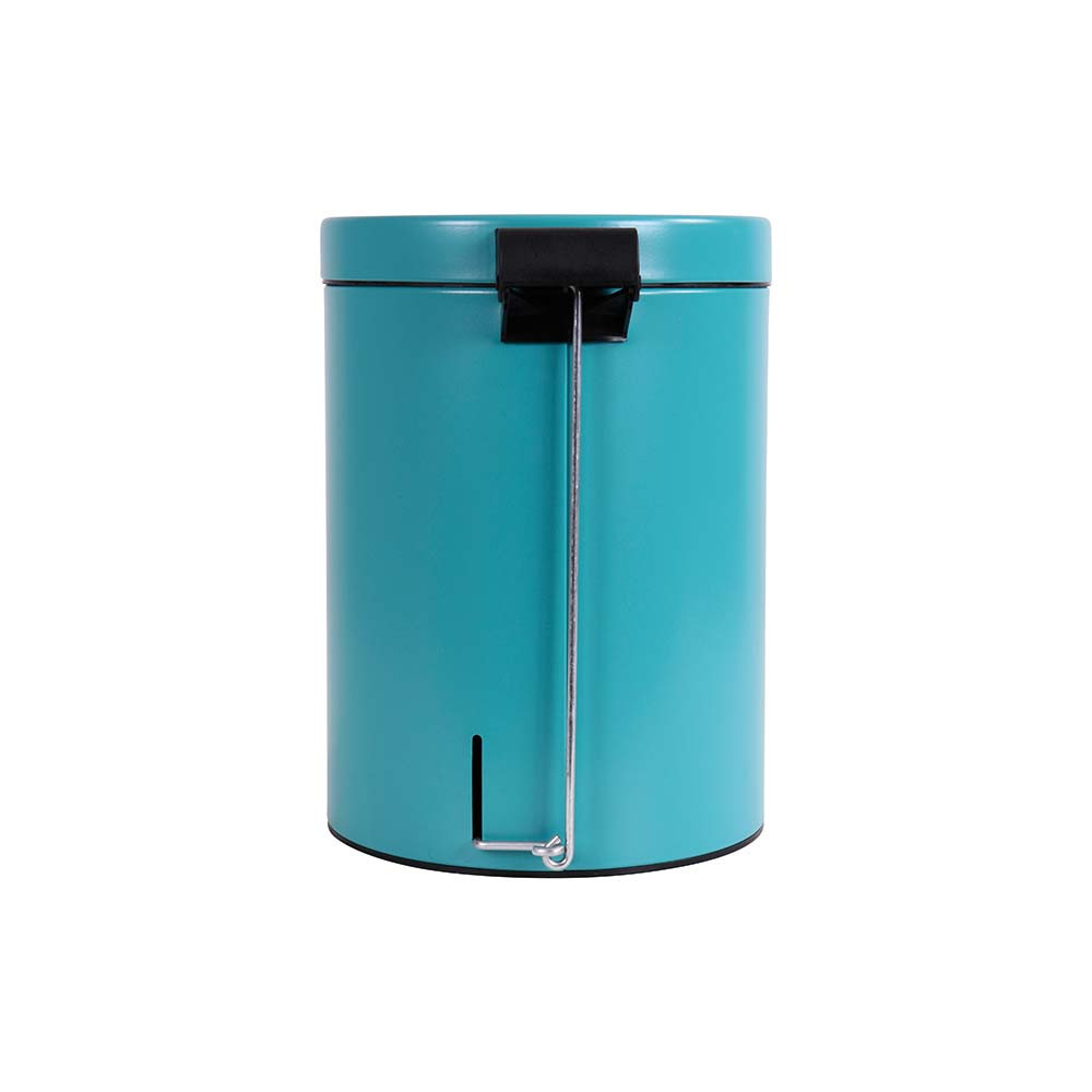Poubelle salle de bain à pédale 5L Bleu Turquoise