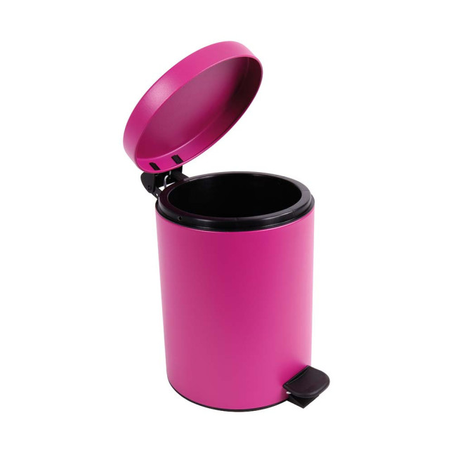 Poubelle salle de bain à pédale 5L Rose Pitaya