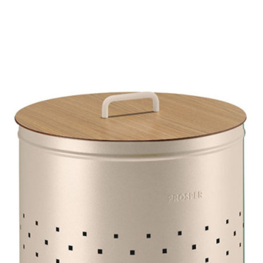 Couvercle compact HPL chêne clair avec poignée Beige Astral 65L