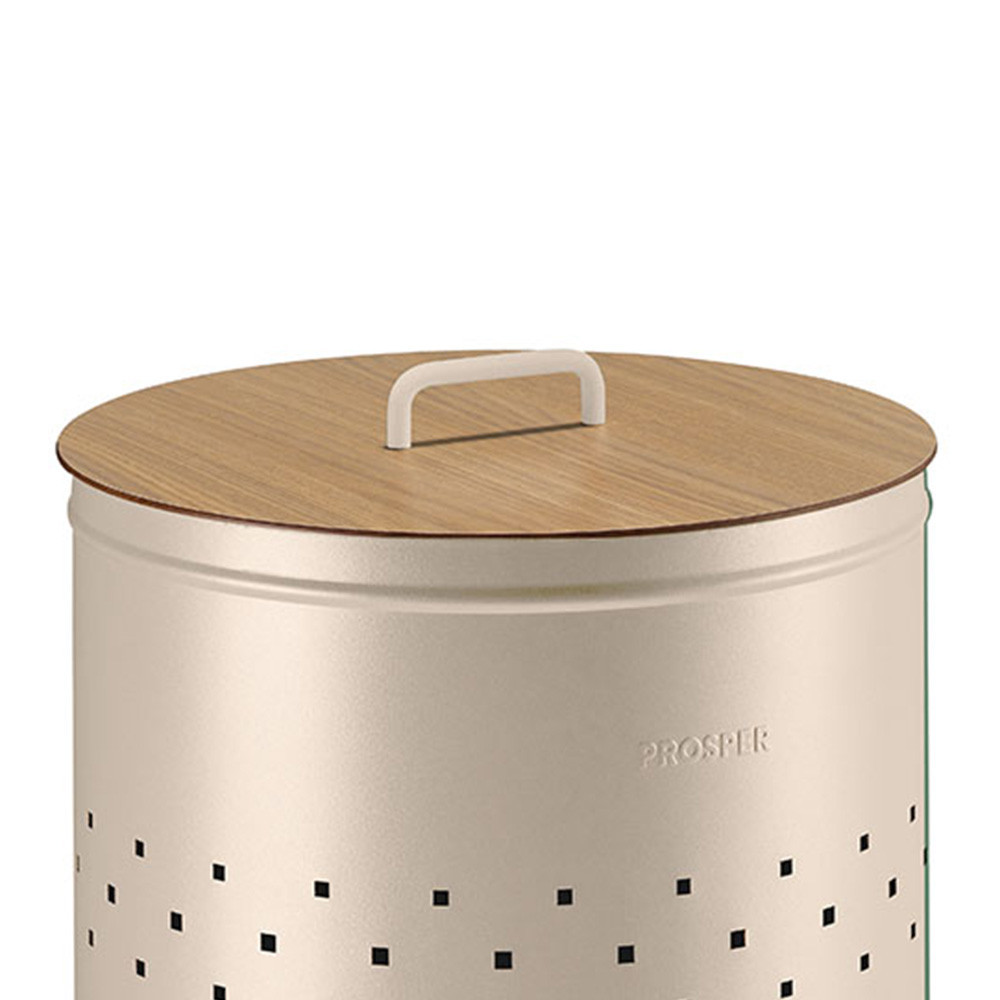 Couvercle compact HPL chêne clair avec poignée Beige Astral 65L Couvercle compact HPL chêne clair avec poignée Beige Astral 65L