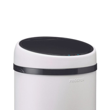 Couvercle automatique pour poubelle 45L Blanc Coton