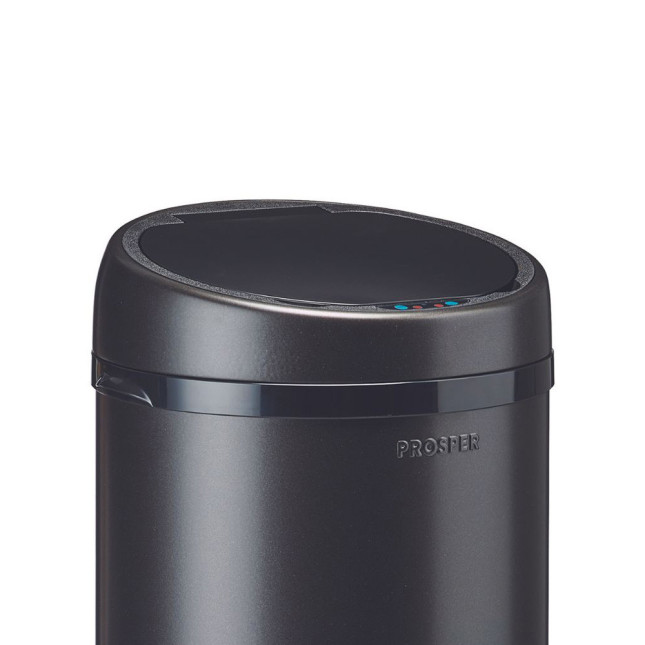 Couvercle automatique pour poubelle 45L Noir Basalte