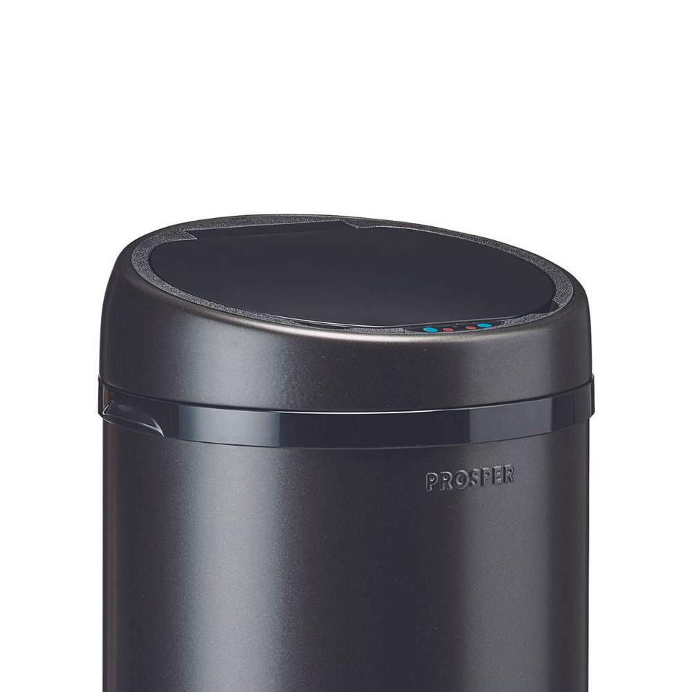 Couvercle automatique pour poubelle 45L Noir Basalte