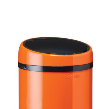 Couvercle automatique pour poubelle 45L Orange Clémentine