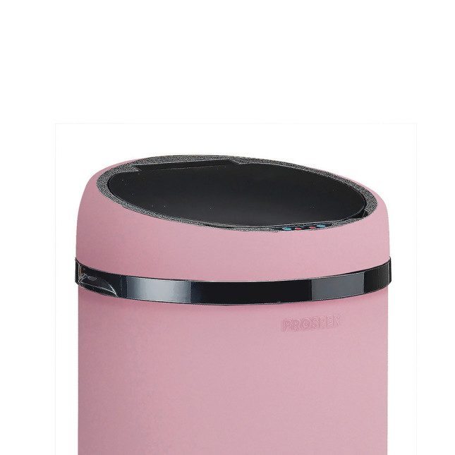Couvercle automatique pour poubelle 45L Rose Dragée