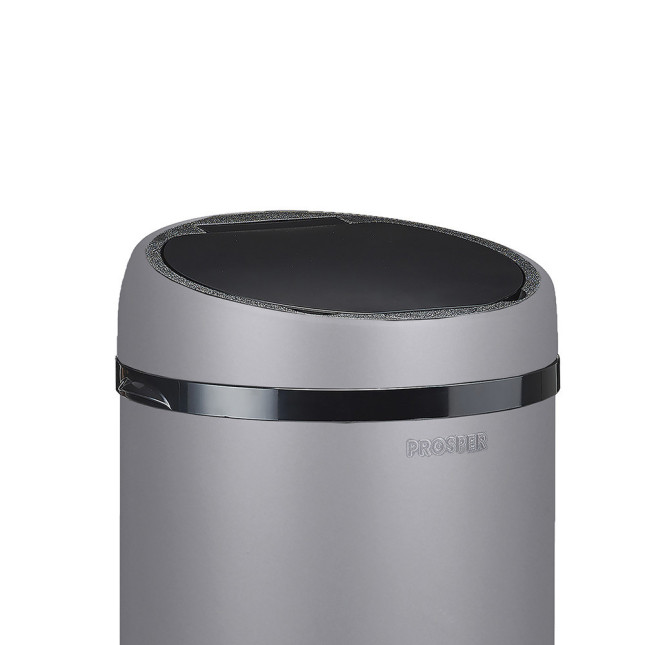 Couvercle manuel pour poubelle 45L Gris Galet