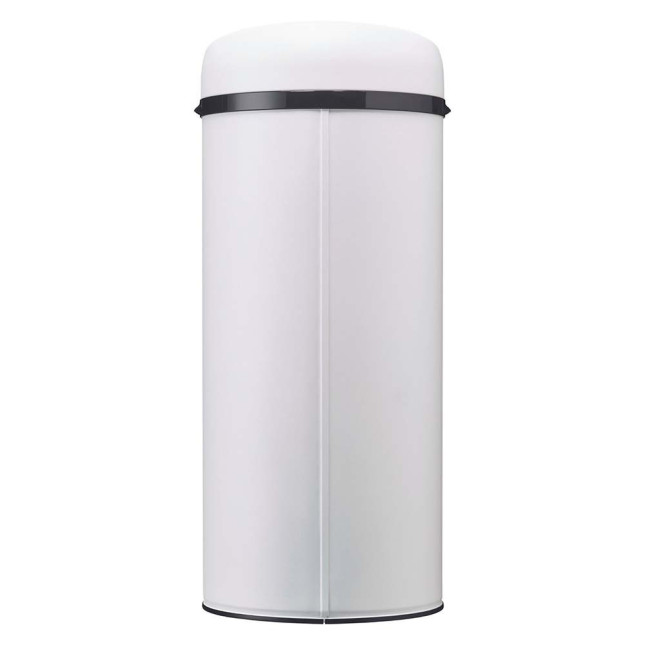 Poubelle à ouverture manuelle 45L et 10 sacs poubelle 50L Blanc Coton