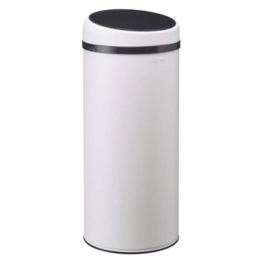 Poubelle cuisine à ouverture manuelle 45L Blanc Coton