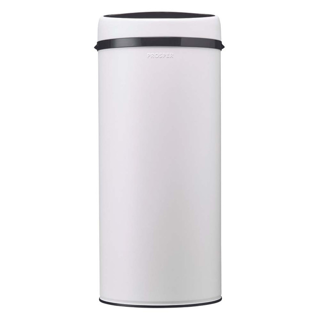 Poubelle cuisine à ouverture manuelle 45L Blanc Coton