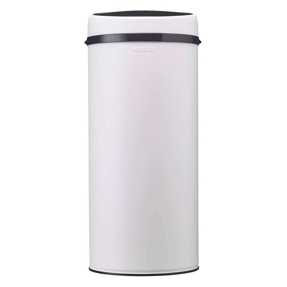 Poubelle cuisine à ouverture manuelle 45L Blanc Coton
