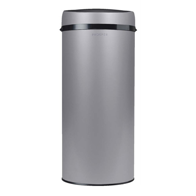 Poubelle cuisine à ouverture manuelle 45L Gris Galet