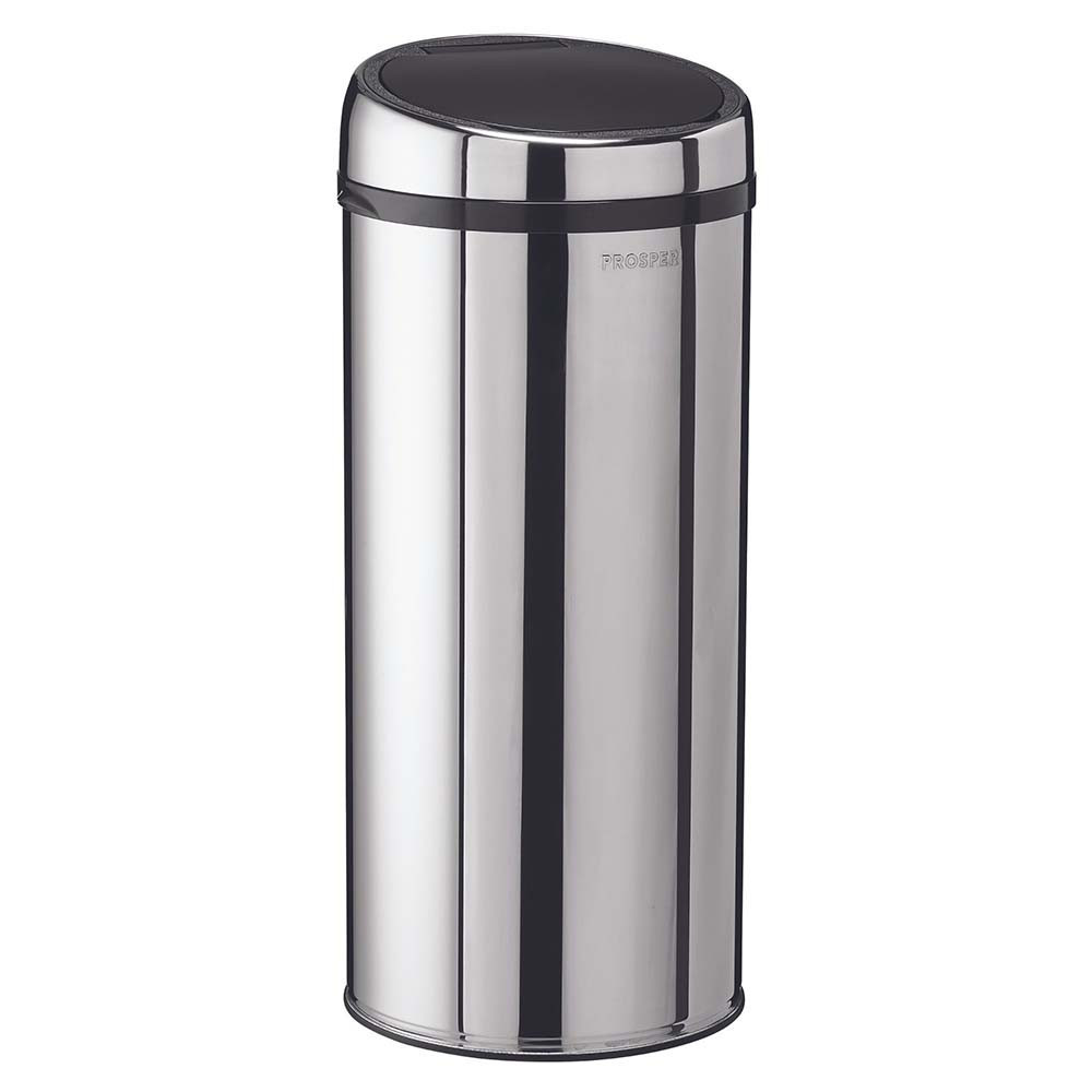 Poubelle cuisine à ouverture manuelle 45L Inox