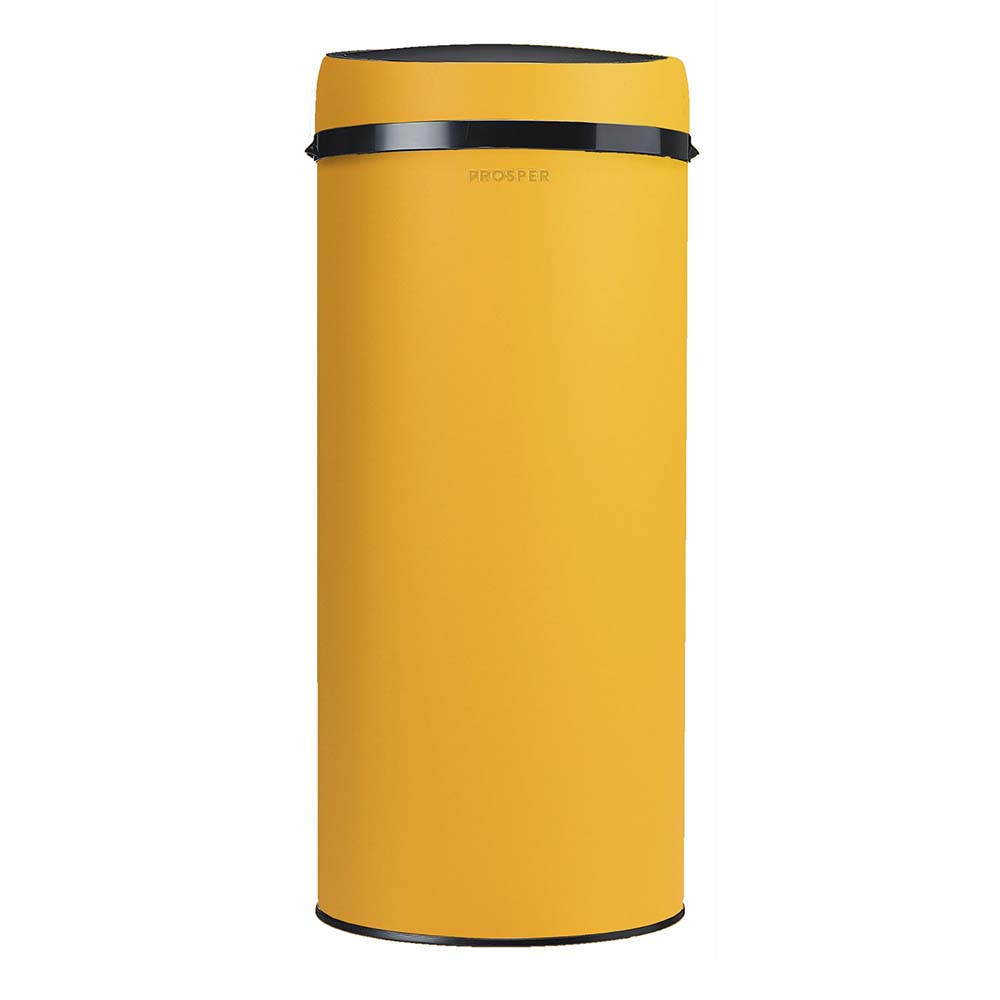 Poubelle cuisine à ouverture manuelle 45L Jaune Pamplemousse