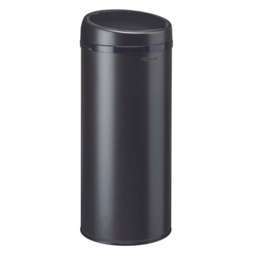 Poubelle cuisine à ouverture manuelle 45L Noir Basalte