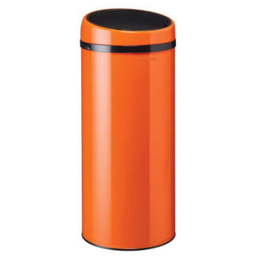 Poubelle cuisine à ouverture manuelle 45L Orange Clémentine