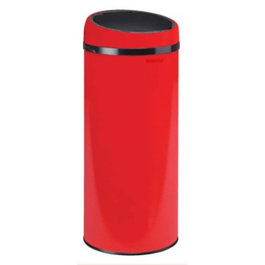 Poubelle cuisine à ouverture manuelle 45L Rouge Groseille