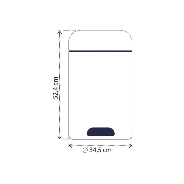 Poubelle cuisine à pédale 20L Bleu Lavande Poubelle cuisine à pédale 20L Bleu Lavande