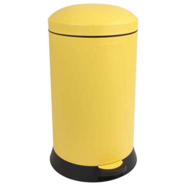 Poubelle cuisine à pédale 20L Jaune Mimosa