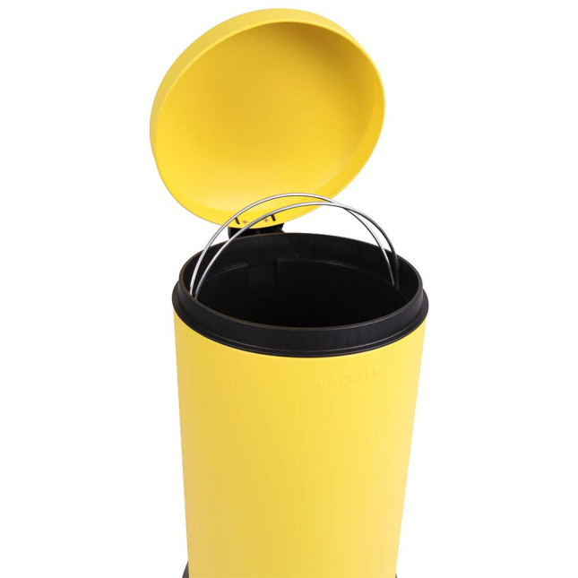 Poubelle cuisine à pédale 20L Jaune Mimosa