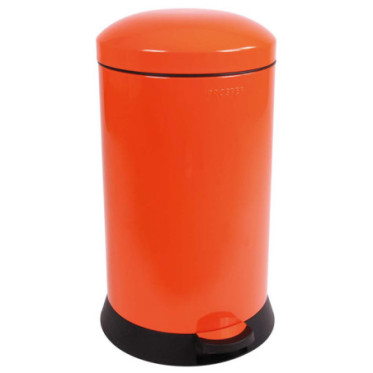 Poubelle cuisine à pédale 20L Orange Clémentine