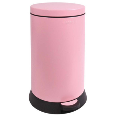 Poubelle cuisine à pédale 20L Rose Dragée
