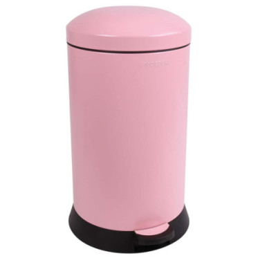 Poubelle cuisine à pédale 20L Rose Dragée