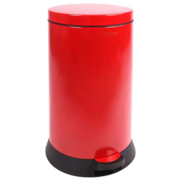 Poubelle cuisine à pédale 20L Rouge Groseille