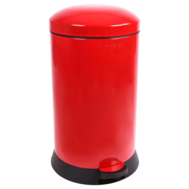 Poubelle cuisine à pédale 20L Rouge Groseille