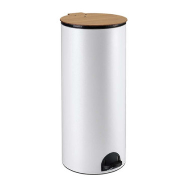 Poubelle cuisine à pédale 30L Blanc Coton