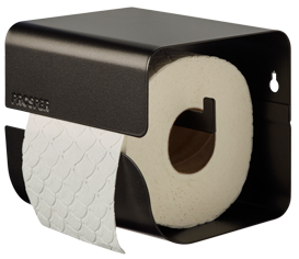 Dérouleur papier-toilette Minimali Noir Basalte