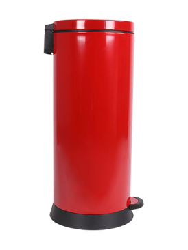 POUBELLE DE CUISINE RÉTRO EN MÉTAL ROUGE - 30L 