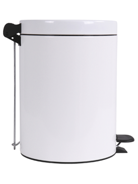 Poubelle 5L Retro Blanc Éclat